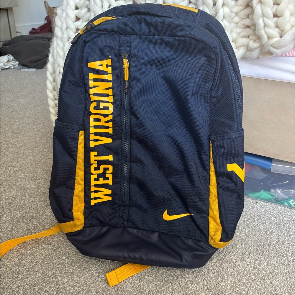 Nike West Virginia Men's Backpack - Navy and Yellow